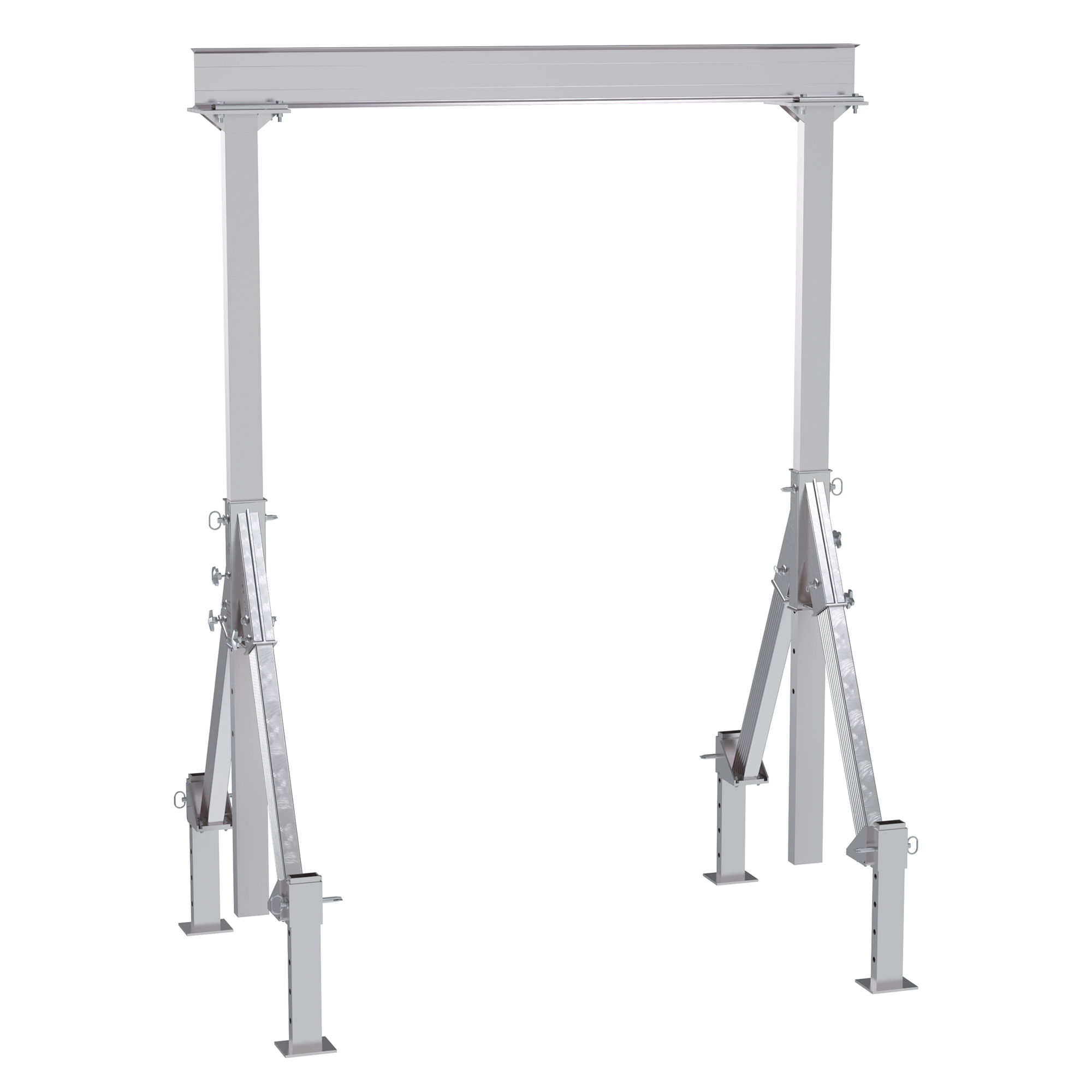 Vestil Adjustable Height Aluminum Gantry Crane - 8ft. x 12ft., 4000-Lb. Load Capacity, Corrosion-Resistant, Model# AHA-4-8-12-ALO